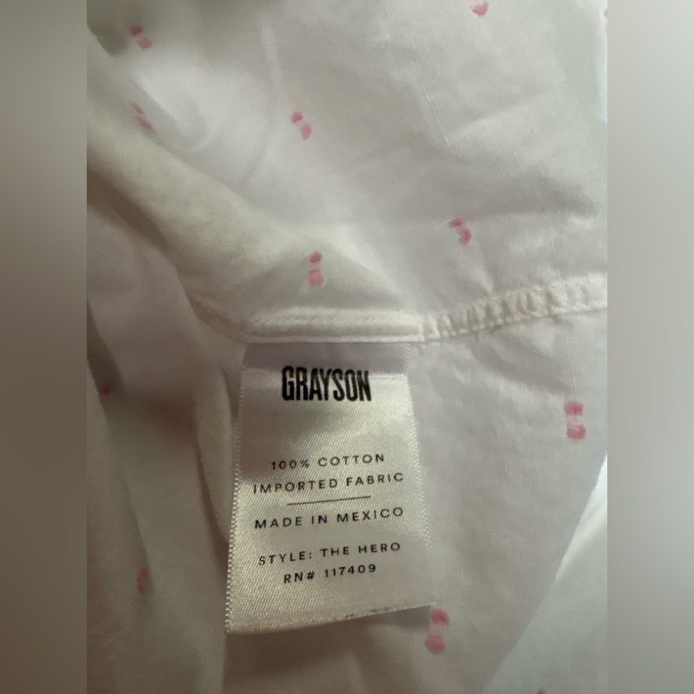 Grayson The Hero White Button Down Shirt XS (01) Classic Fit Cotton Long Sleeve - Picture 11 of 13